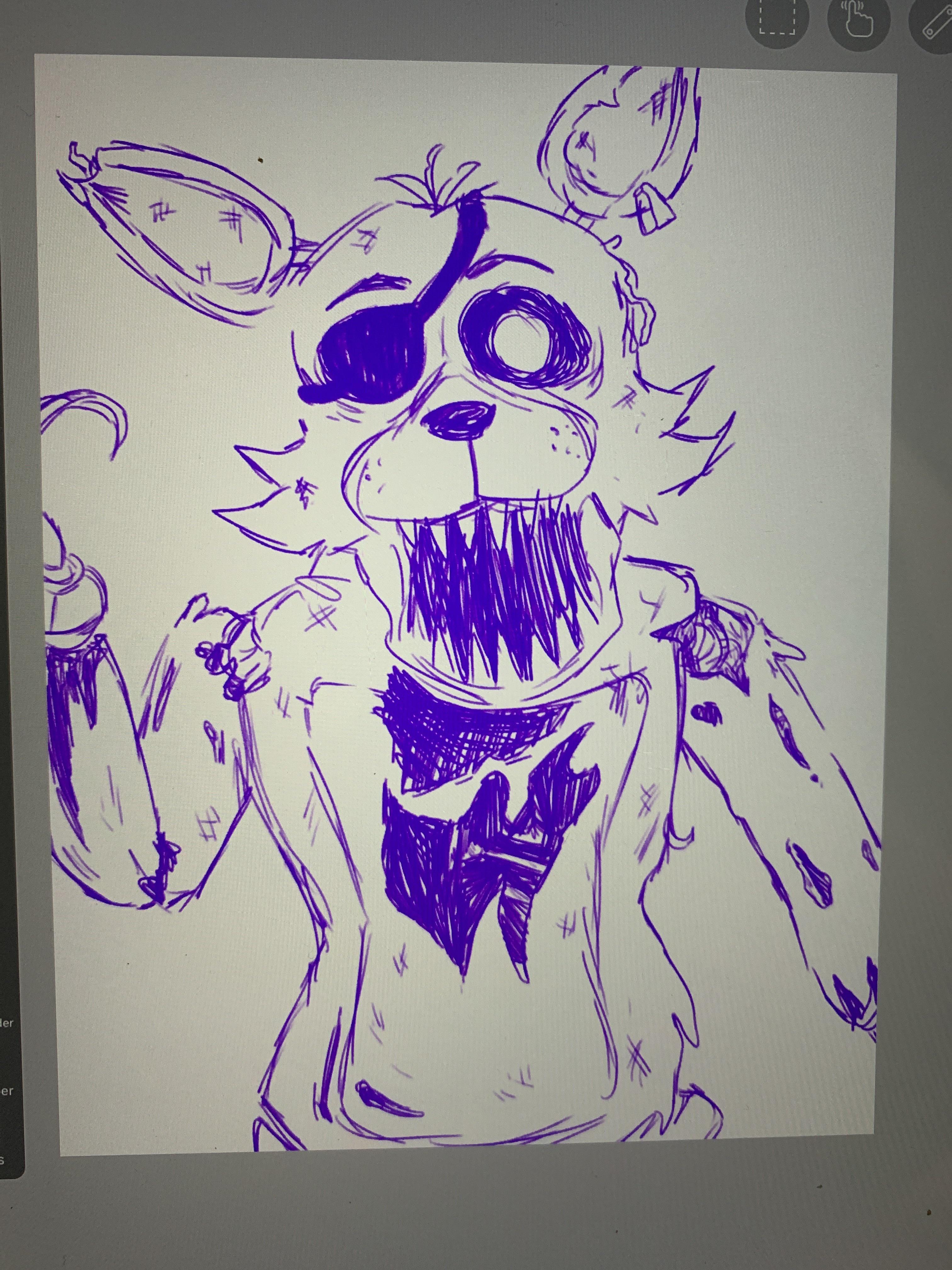 fnaf drawing foxy