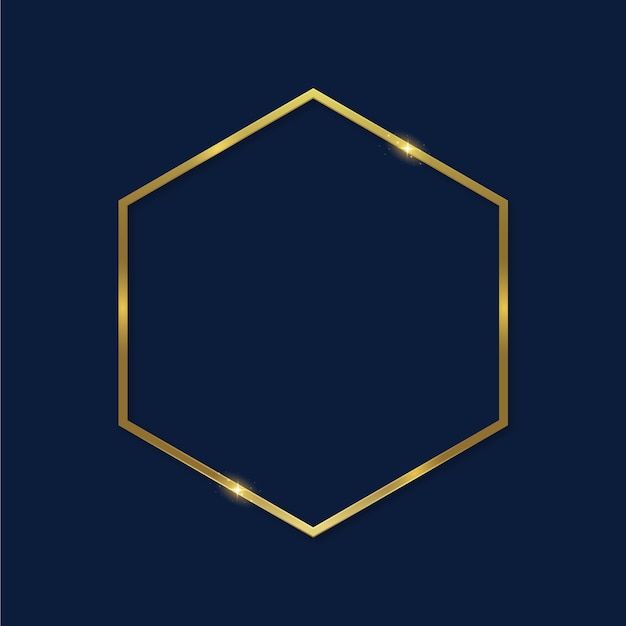 hexagon frame vector