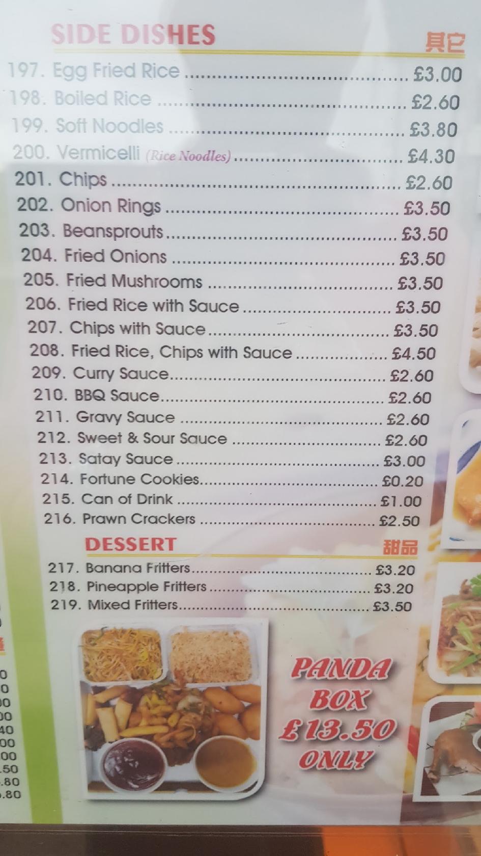 panda garden menu inverness