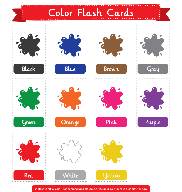 color flashcards