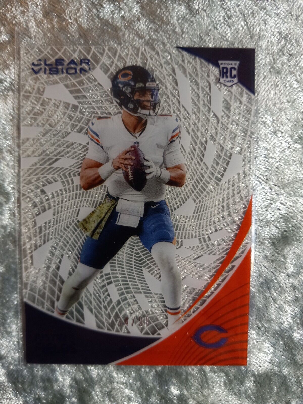 justin fields clear vision rookie card