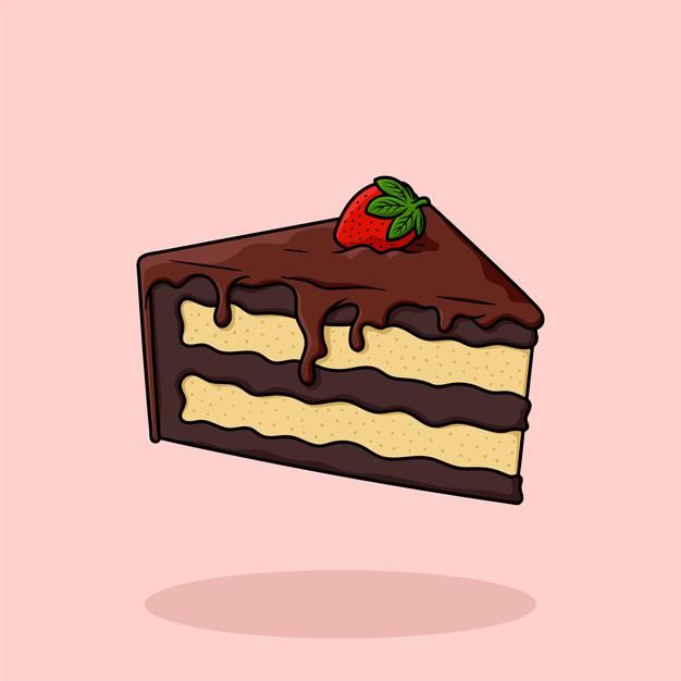 cake slice cartoon