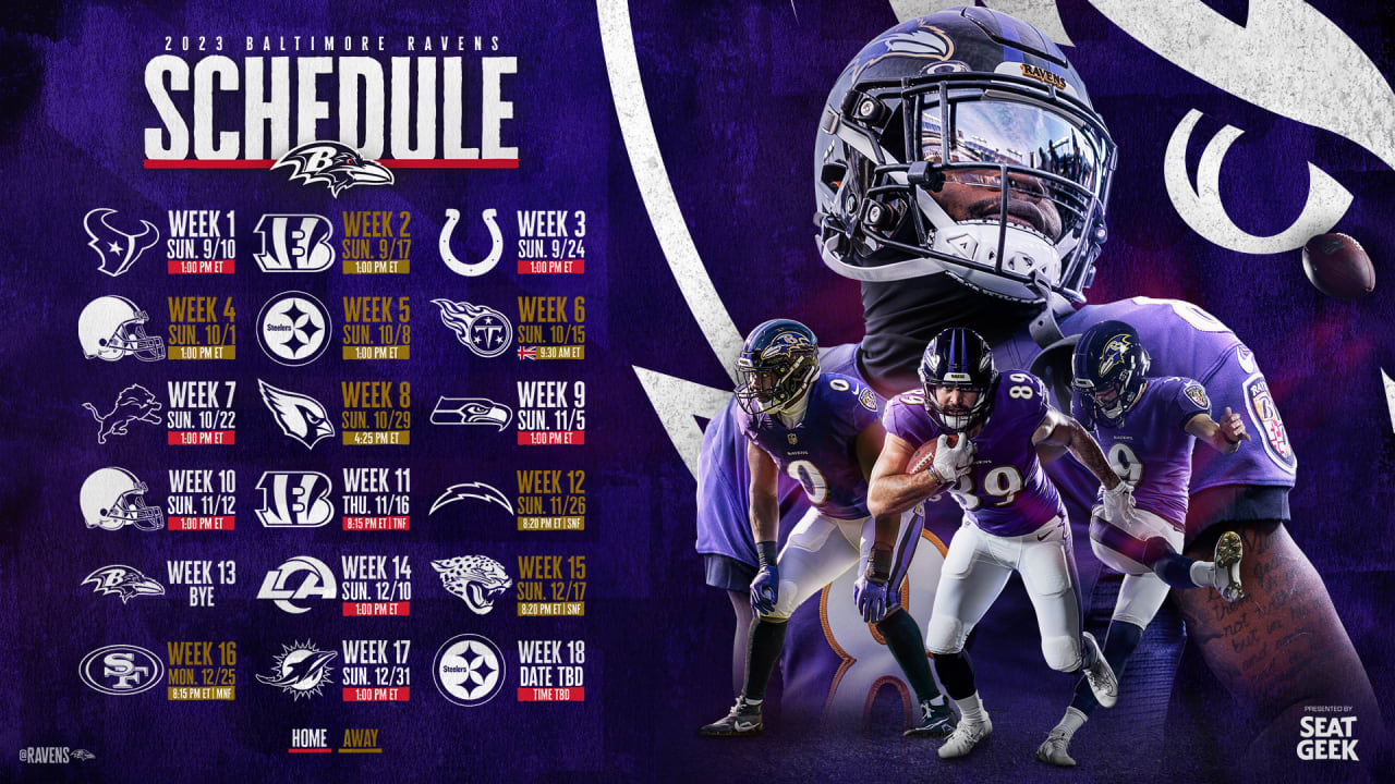 ravens promotional schedule 2023