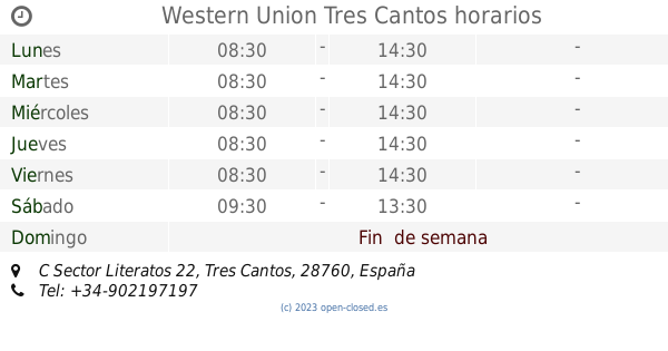 western union tres cantos