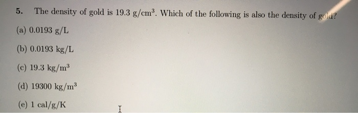 density of gold in g cm3