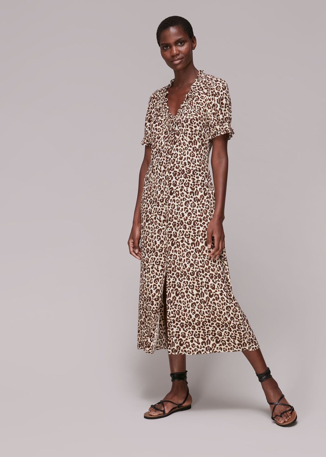 midi leopard print dress