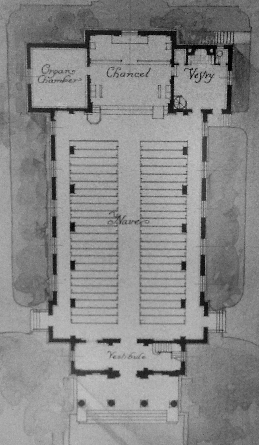chapel floor plan with dimensions