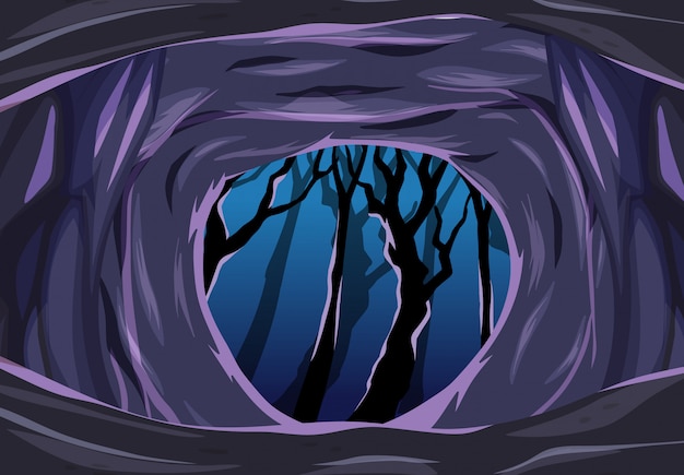 dark cave clipart