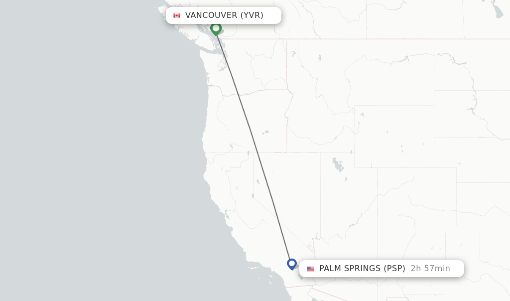 direct flights from vancouver to palm springs