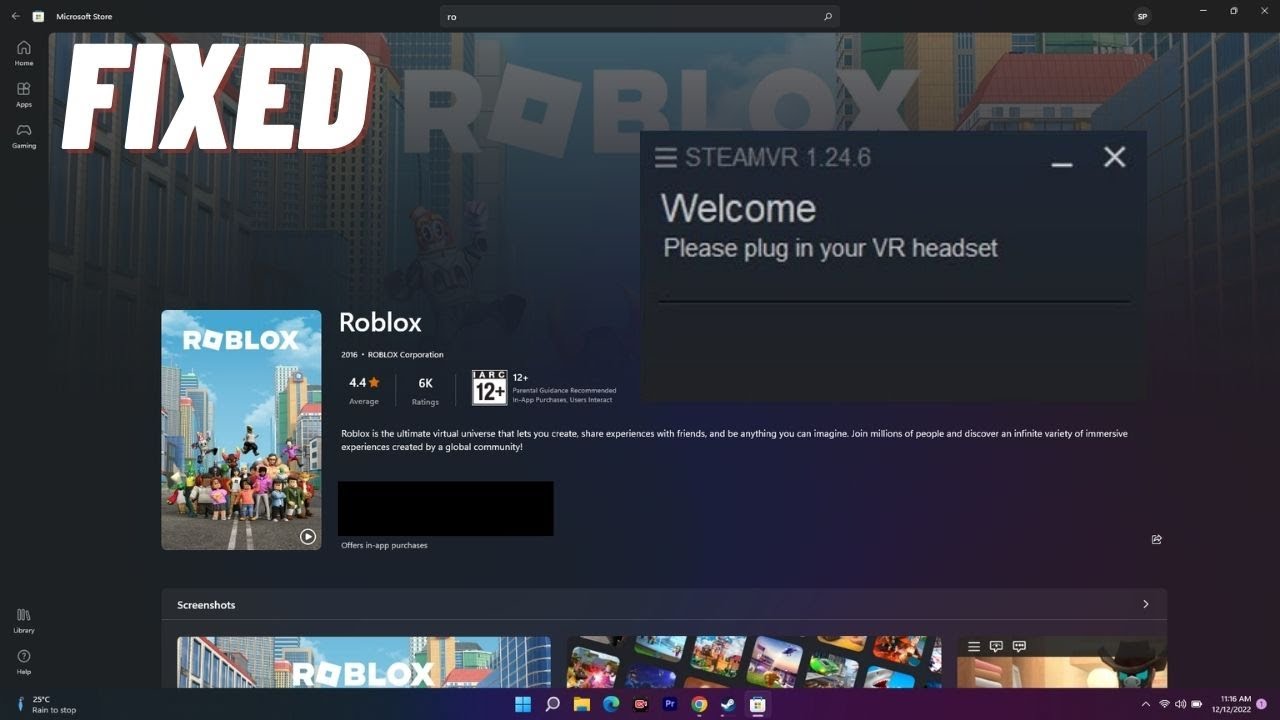 steam vr opening with roblox