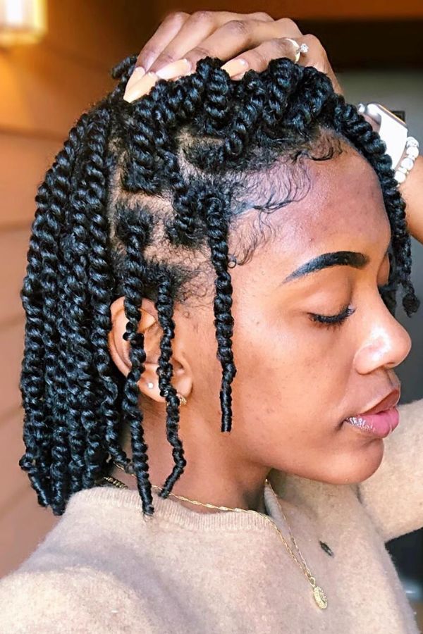 black hair twist