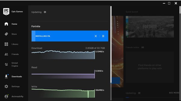 fortnite storage size