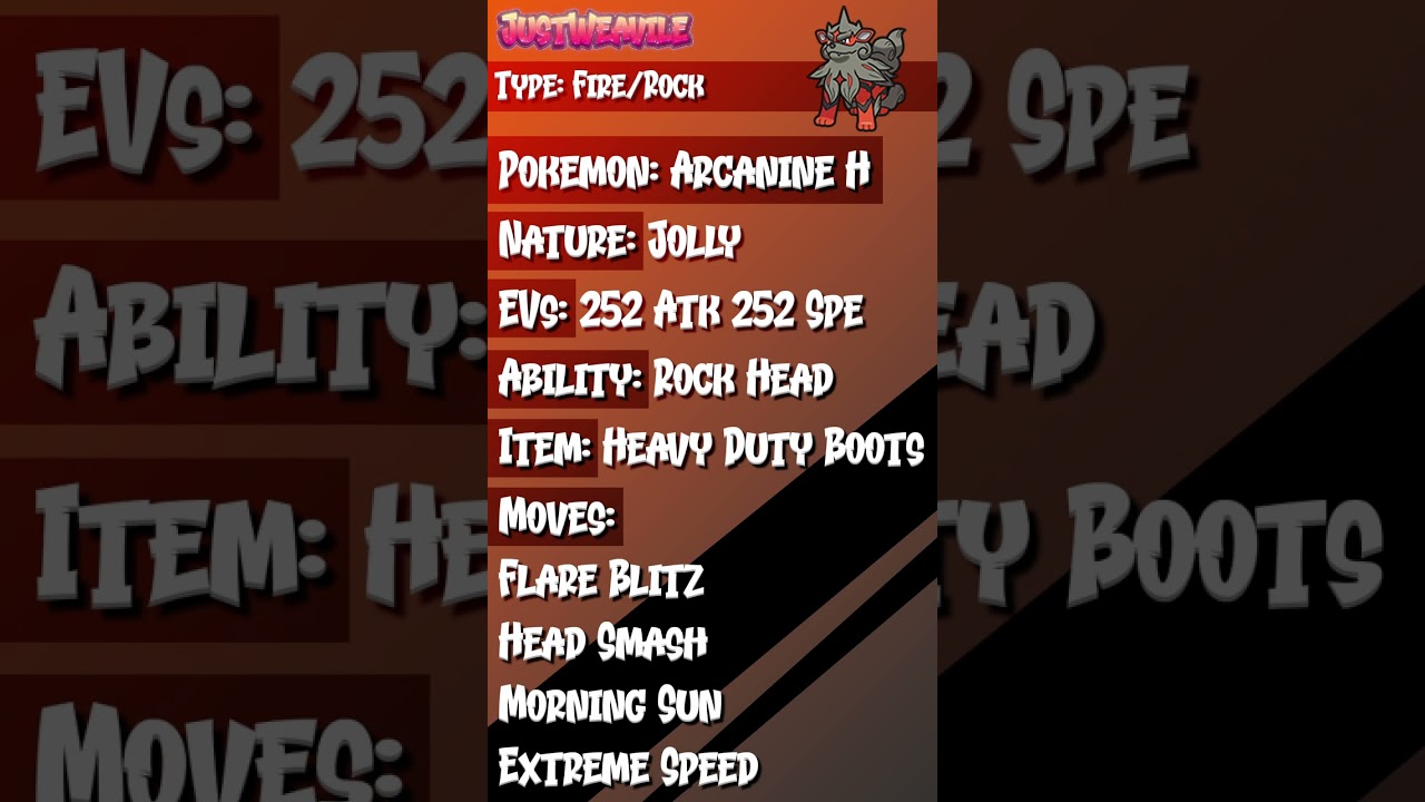 best moveset for arcanine