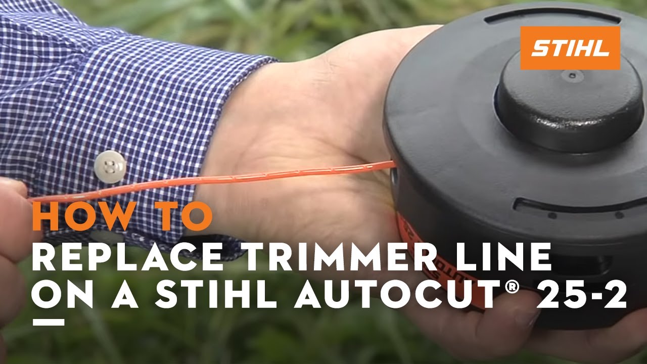 how to change stihl trimmer line