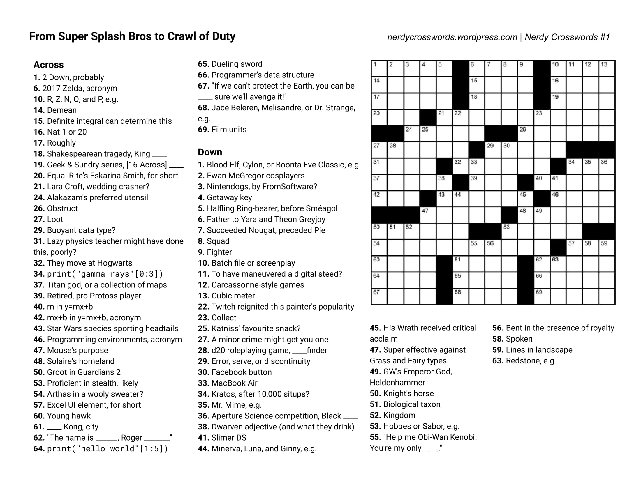 themed crosswords