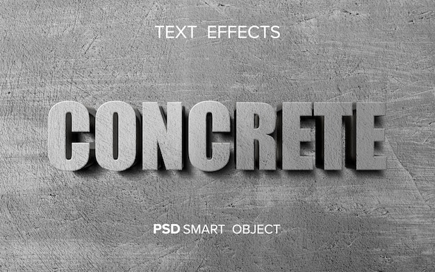 concrete text effect