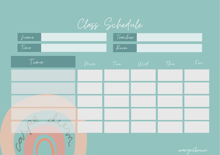 class schedule wallpaper maker