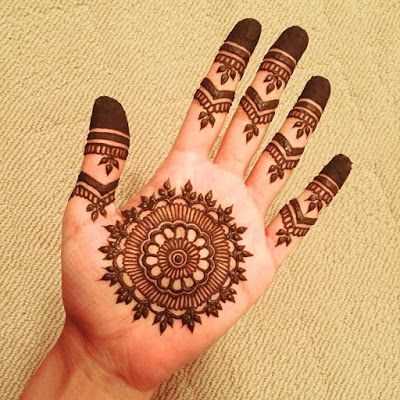 easy hand mehndi design