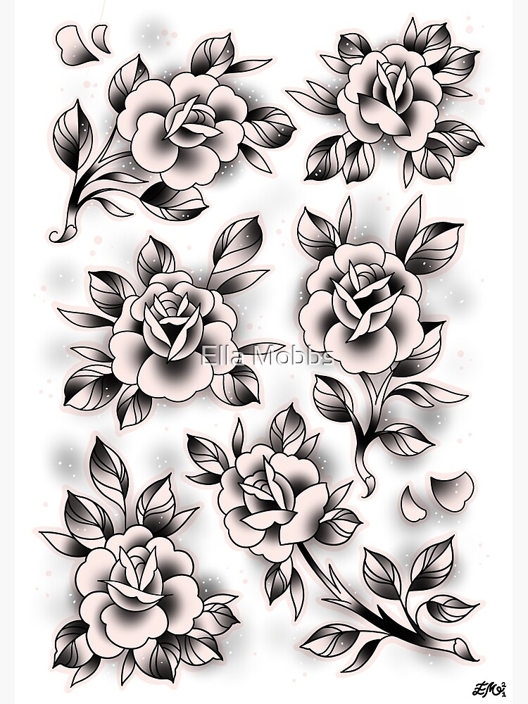 flash tattoo flowers