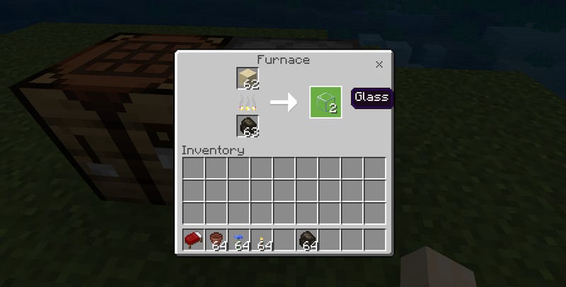 how to make glass in minecraft