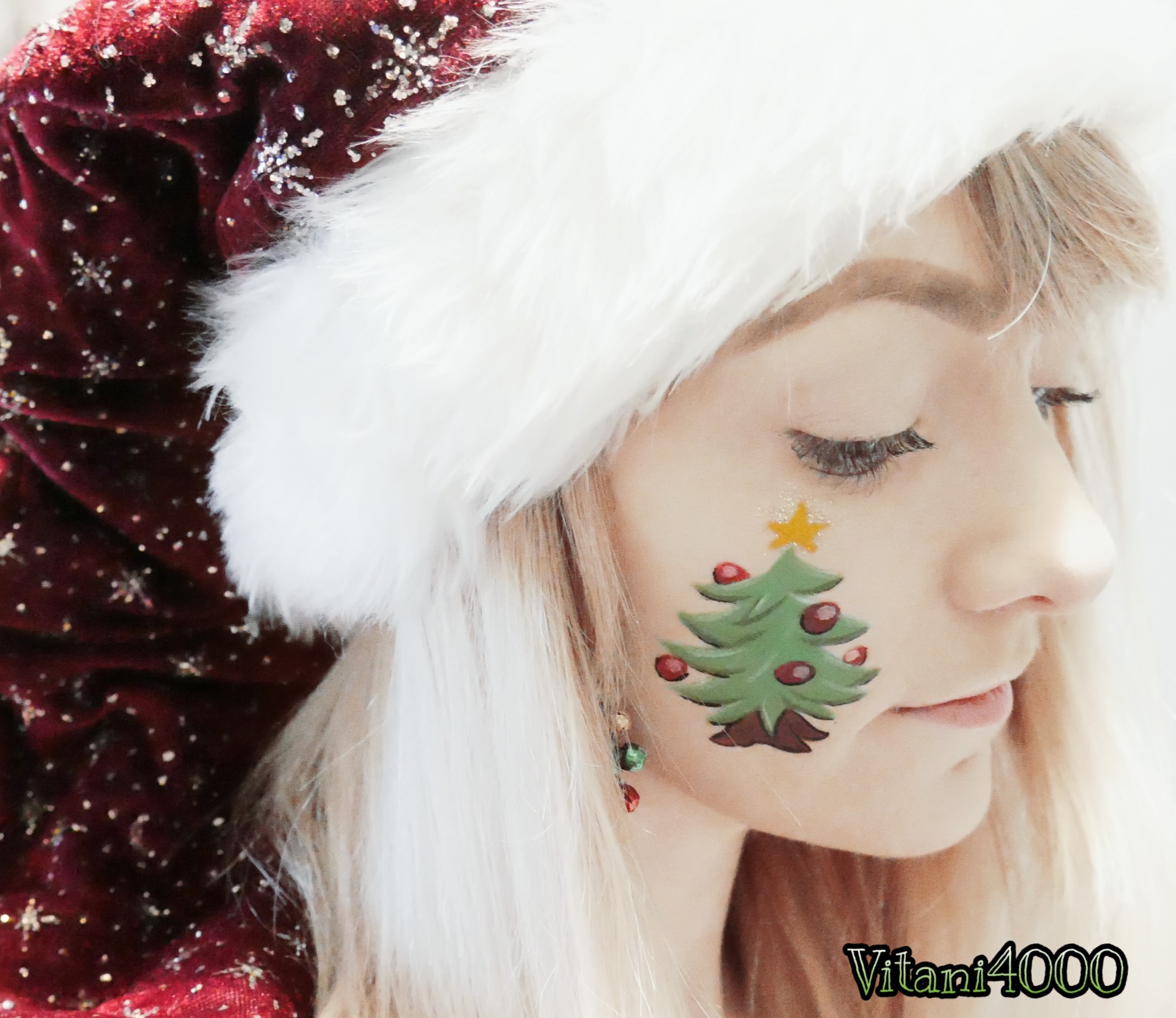 christmas tree face painting