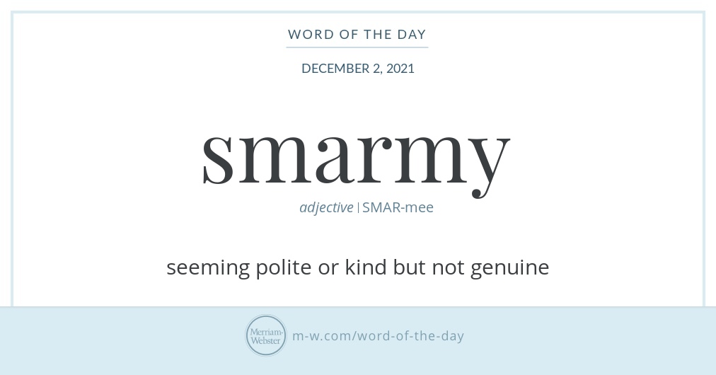 smarmy definition