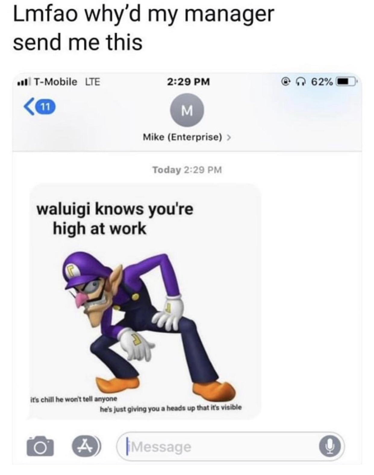 waluigi knows your high