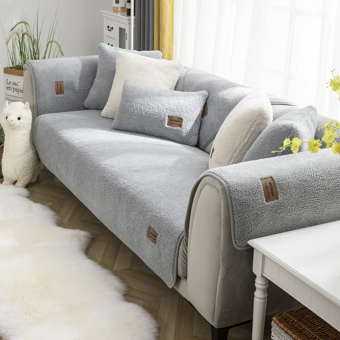 grey furniture covers