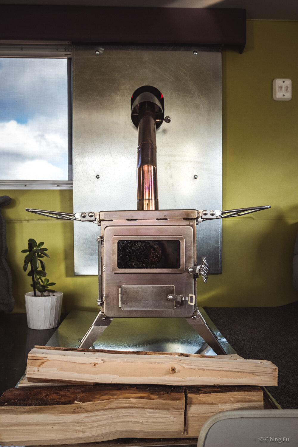 rv wood stove kit