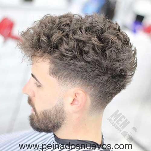 corte pelo rizado hombre