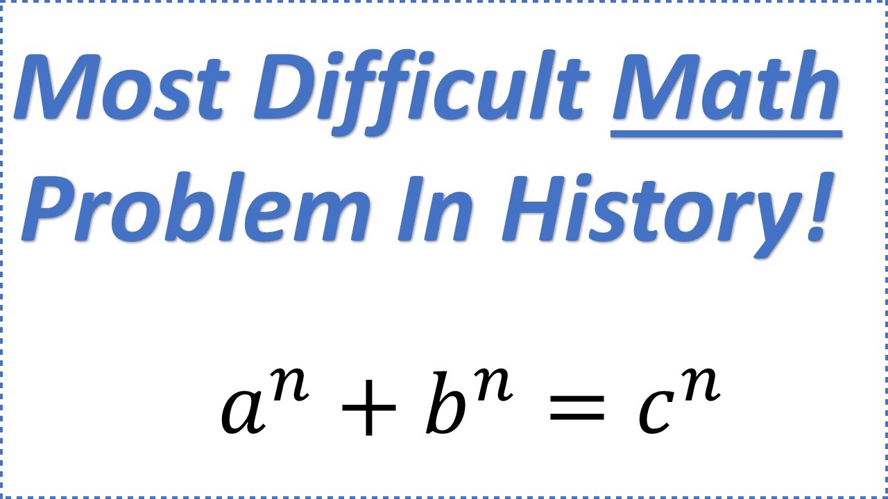 world hardest maths sum