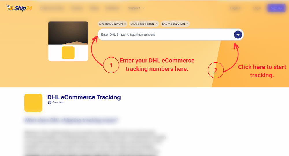 dhl ecommerce tracking