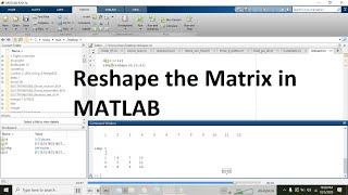 reshape in matlab