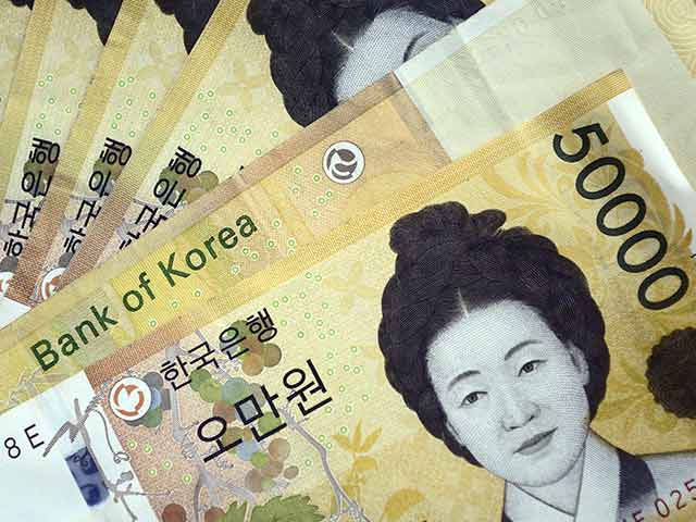 korean money to aud