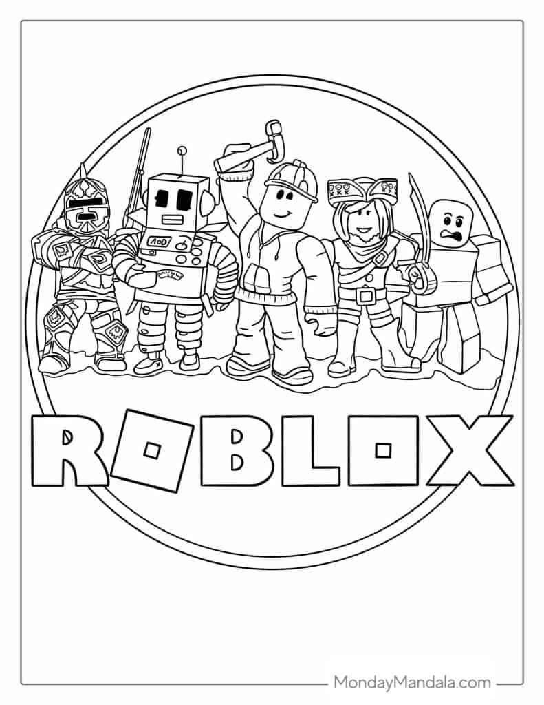 roblox colouring sheets