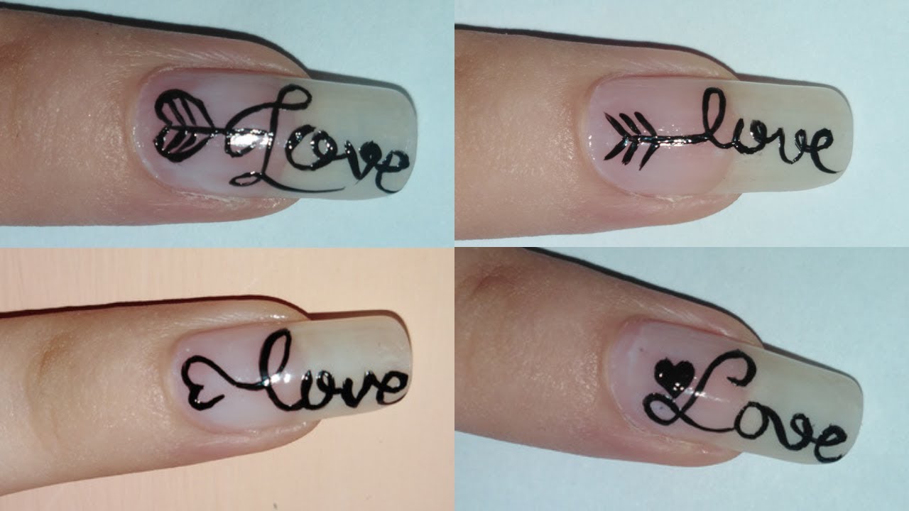 diseño de uñas love