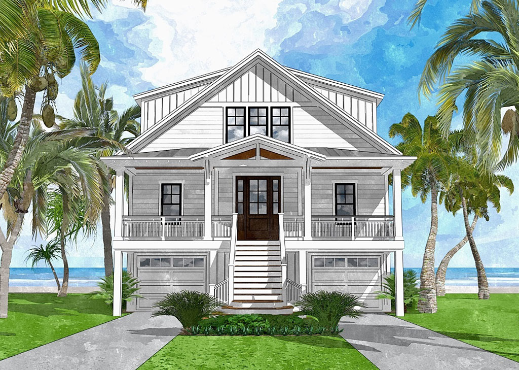 raised beach house plans