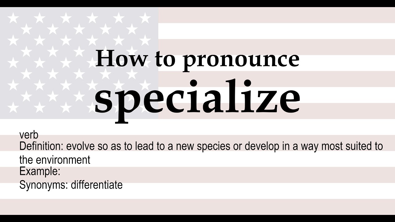 synonym for specialize