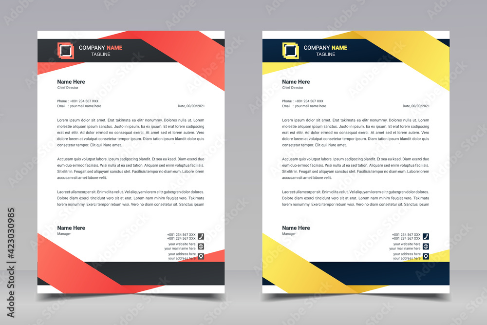 letterhead design vector