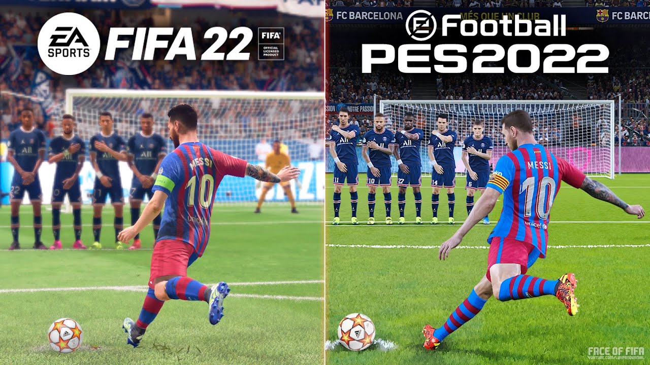 pes vs fifa gameplay