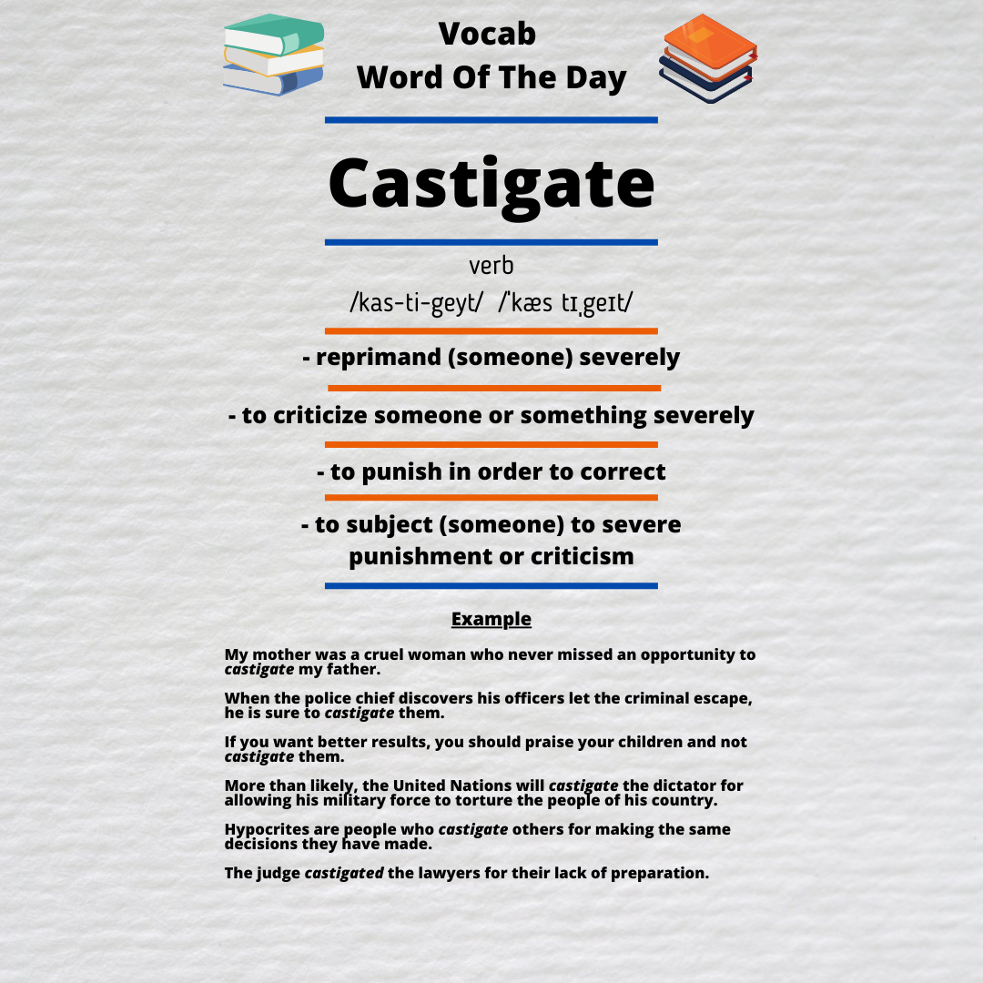 castigate meaning in telugu