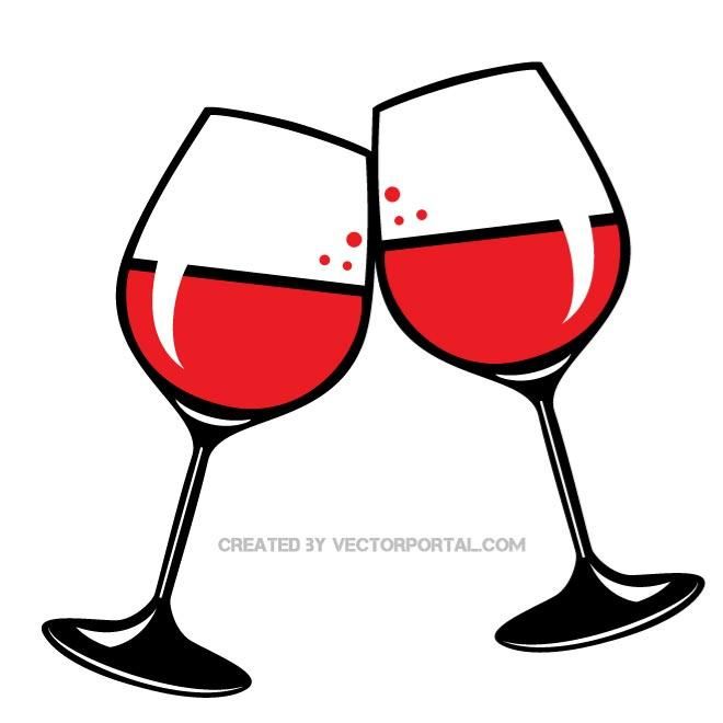 wine glasses clipart