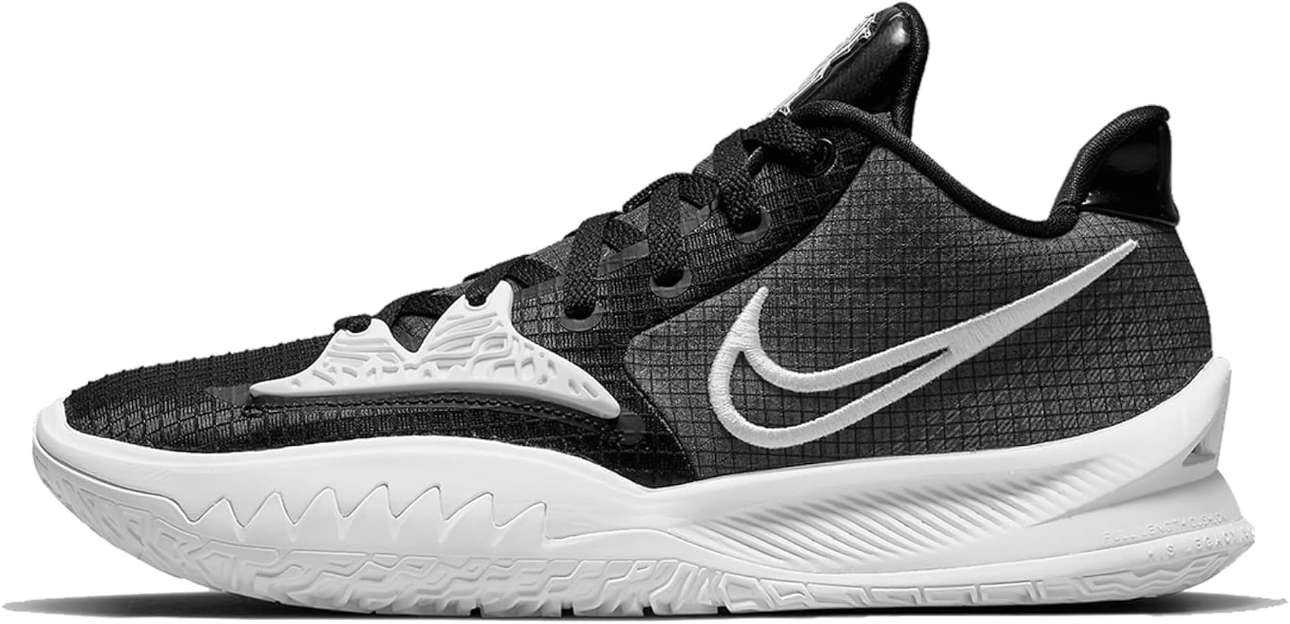 kyrie shoes black and white