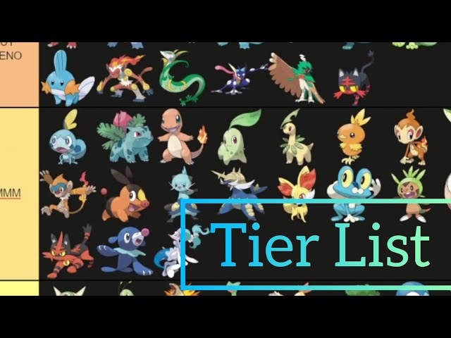 pokemon starters tier list