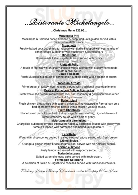 michelangelo bar & restaurant menu
