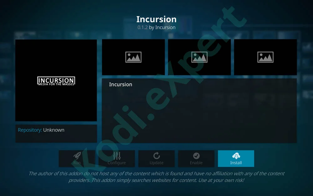 kodi incursion