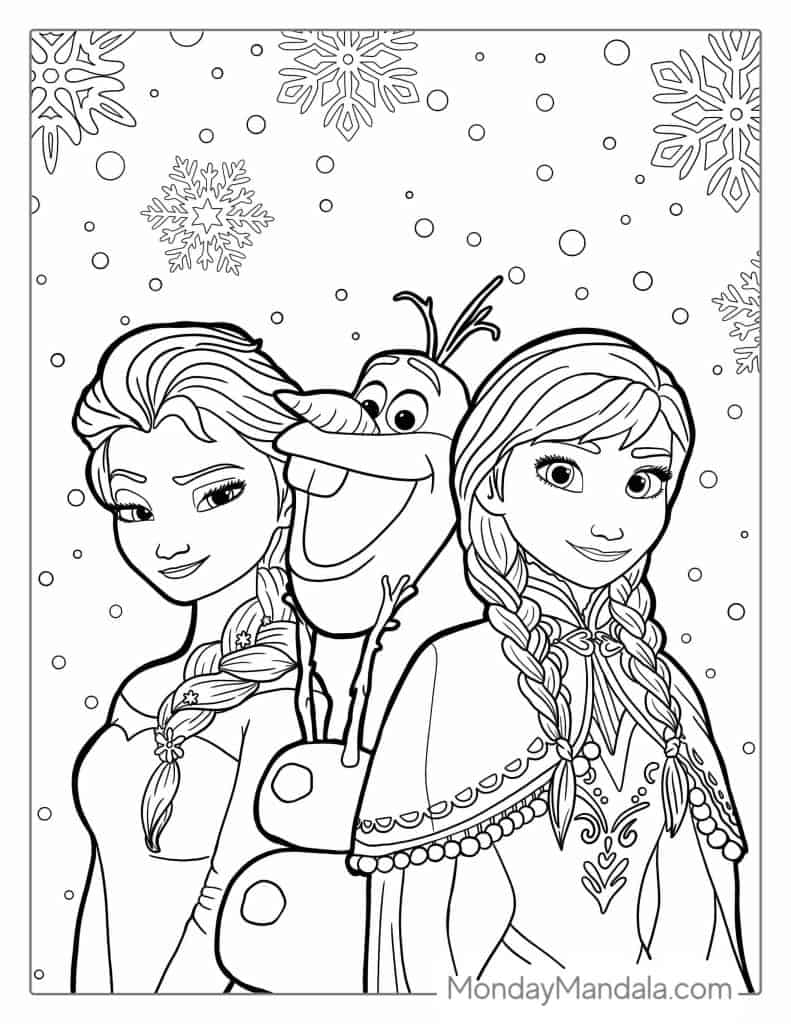 frozen printable coloring pages