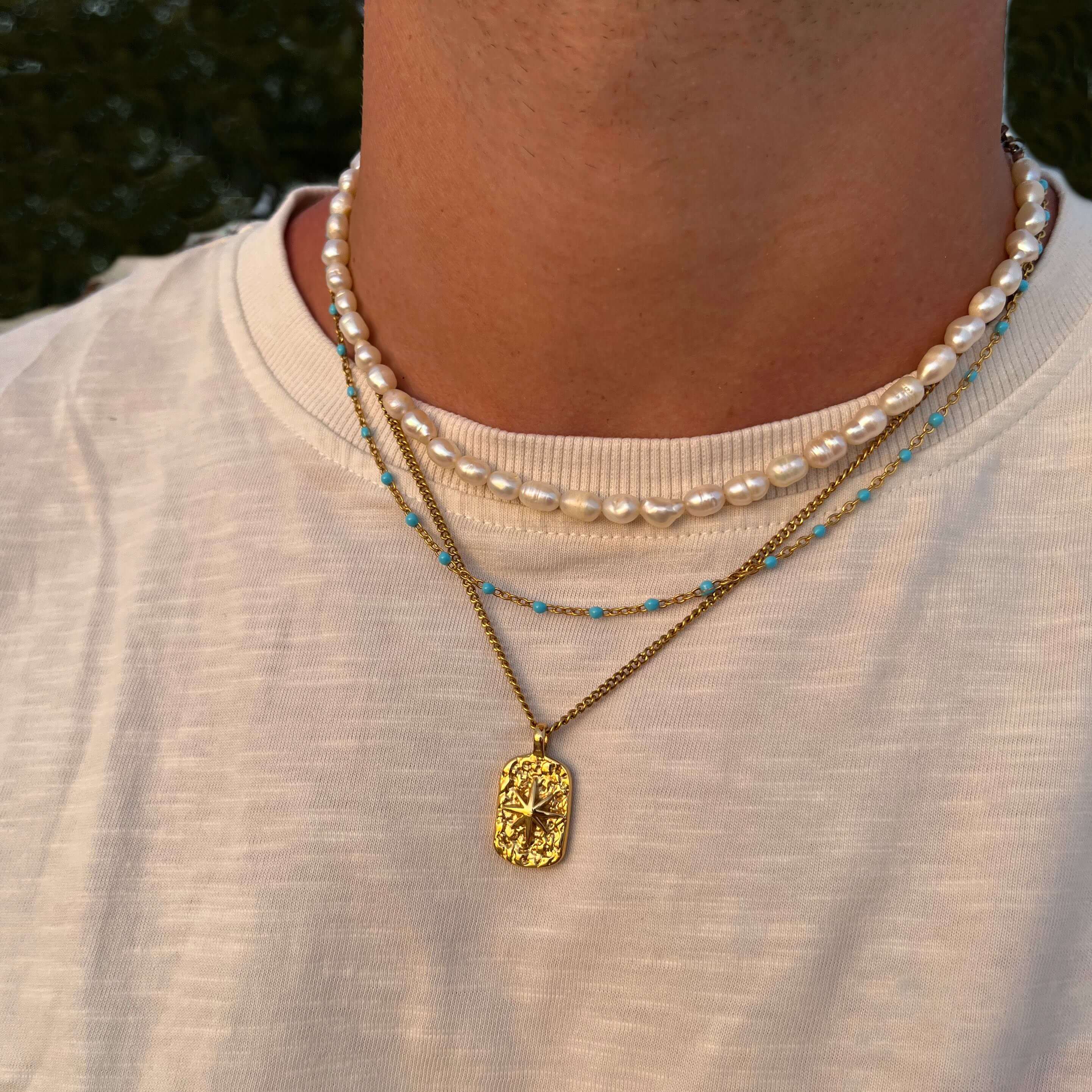 18k gold necklace mens