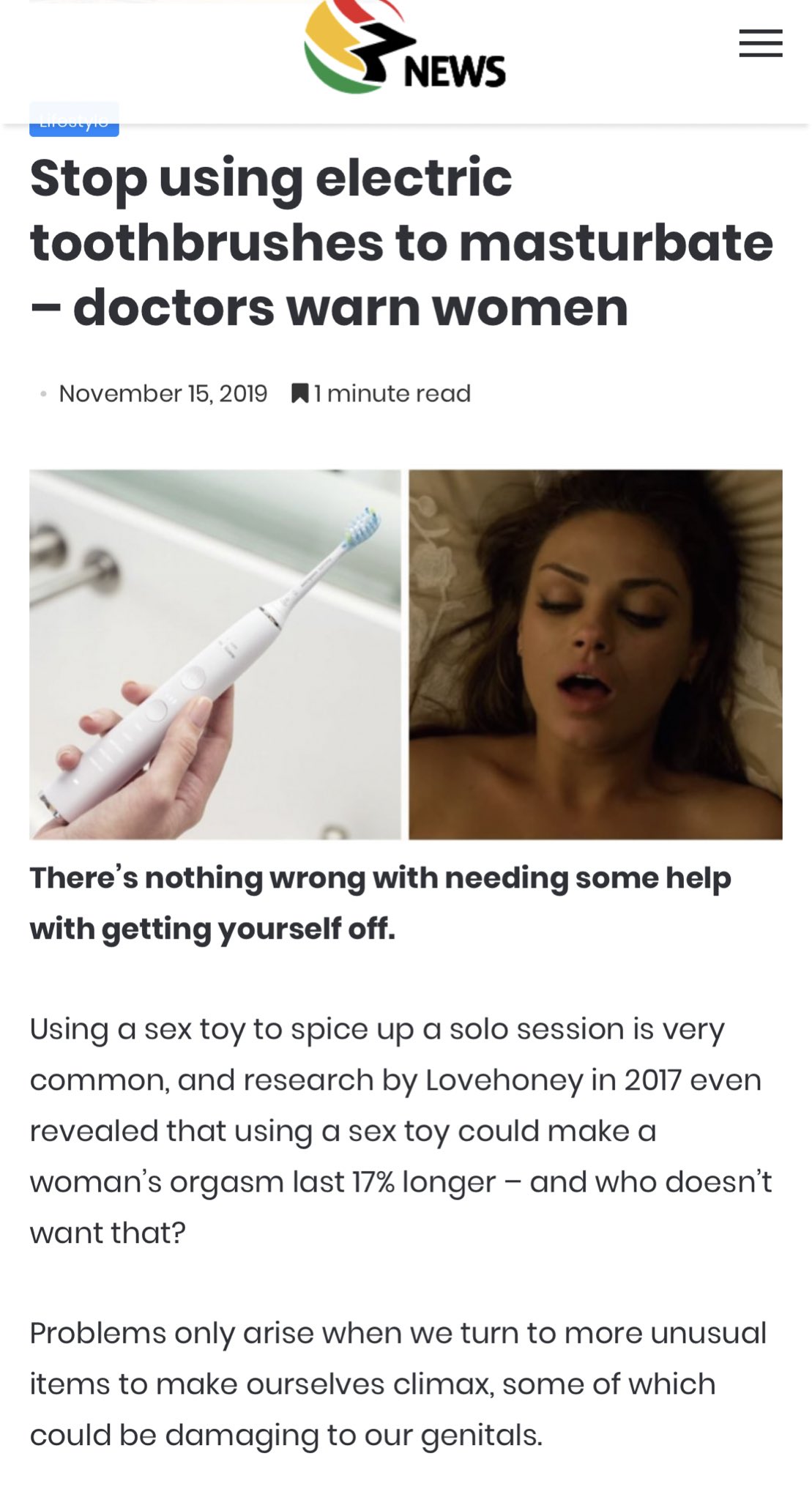 electric toothbrush for masturbation