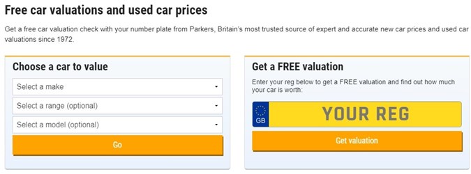 parkers car valuation